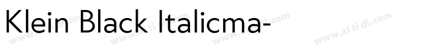 Klein Black Italicma字体转换